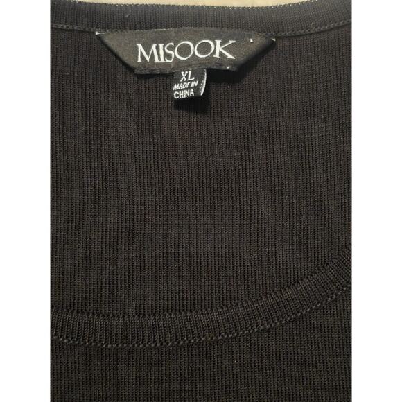 Misook Tank Top Womens XL Black Sleeveless Knit Shell Pullover Plus Size Career - Picture 2 of 4